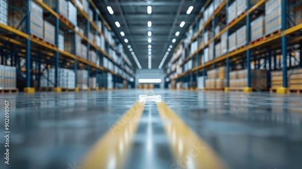 Obraz Logistics Planning in a Warehouse Setting Generative AI