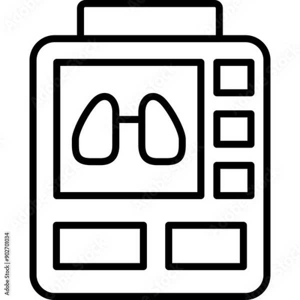 Fototapeta Extracorporeal Membrane Oxygenation Icon