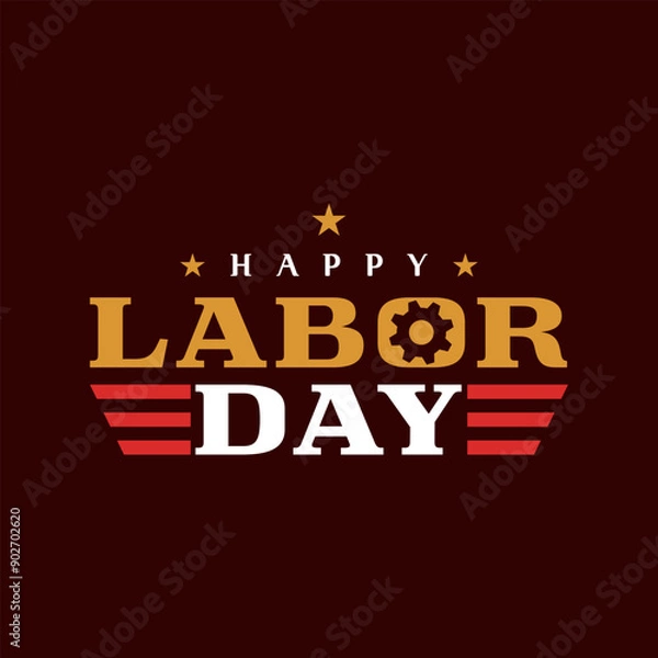 Obraz Flat vector illustration for labor day celebration