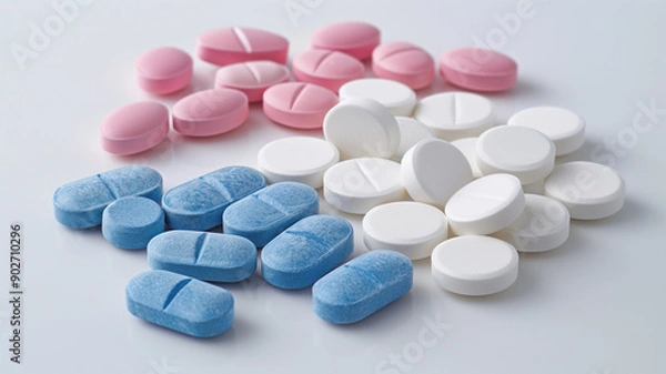 Fototapeta 白背景上の薬剤