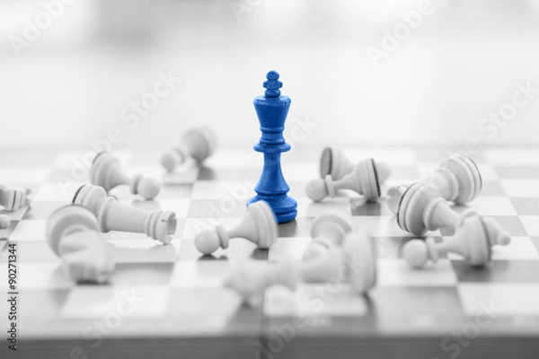 Obraz Chess business concept, leader & success
