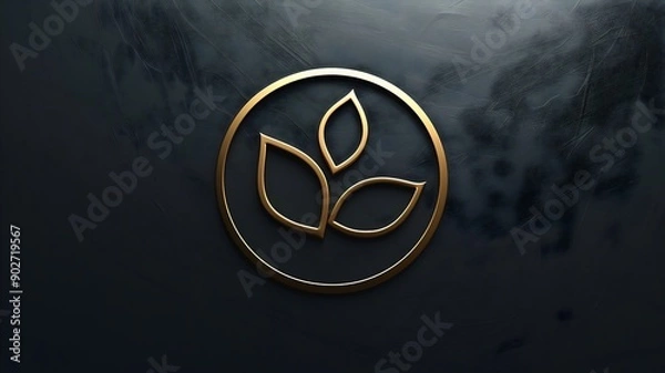 Fototapeta A sleek business logo featuring a unique abstract mark with sharp geometric shapes, captured in high-definition. 
