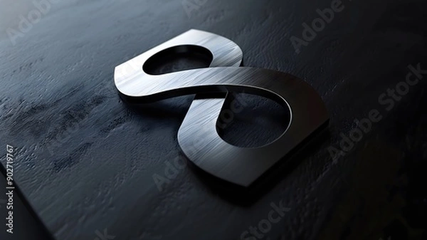 Fototapeta A sleek business logo featuring a unique abstract mark with sharp geometric shapes, captured in high-definition. 
