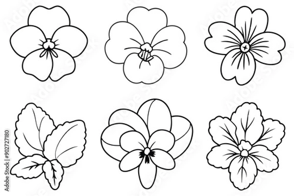 Fototapeta Violet line art illustration Design Concepts