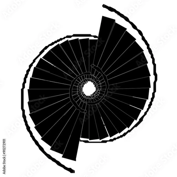 Fototapeta Spiral Staircase Vector 