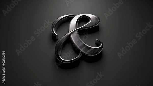 Fototapeta A sleek business logo featuring a unique abstract mark with sharp geometric shapes, captured in high-definition. 
