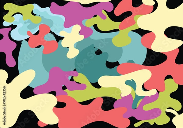 Fototapeta Doodle abstract background style design 1