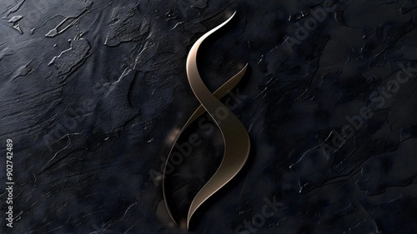 Obraz A sleek business logo featuring a unique abstract mark with sharp geometric shapes, captured in high-definition. 
