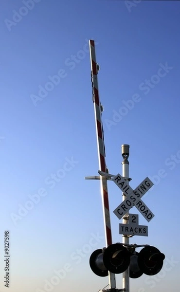 Obraz railroad crossing for two tracks