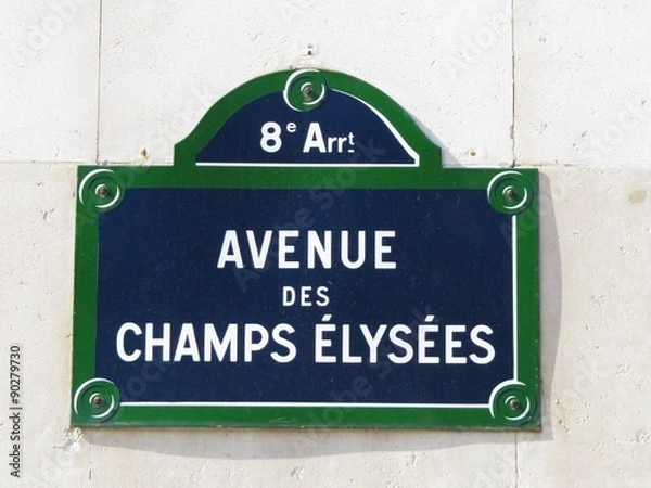 Obraz Champs Elysees signboard