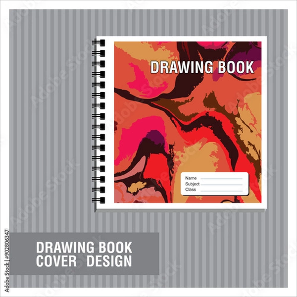 Fototapeta diary work Book Title  Front Abstract Design