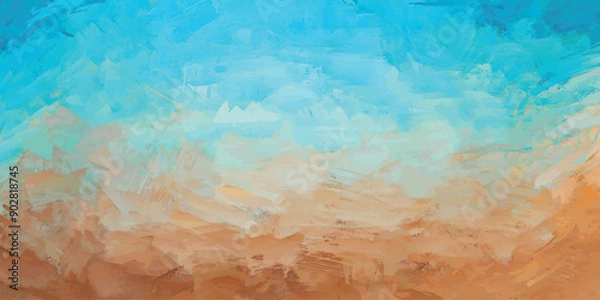 Fototapeta vector abstract shades of turquoise with harmonious blend of blue and tan blended shadow brush stroke in serene atmosphere stunning piece 4