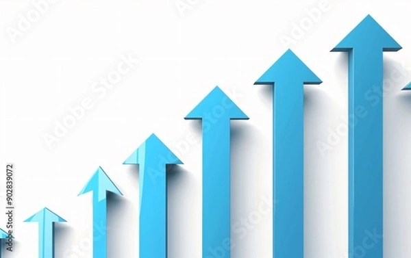 Fototapeta blue arrow up