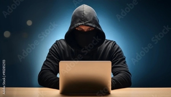 Fototapeta hacker stealing data