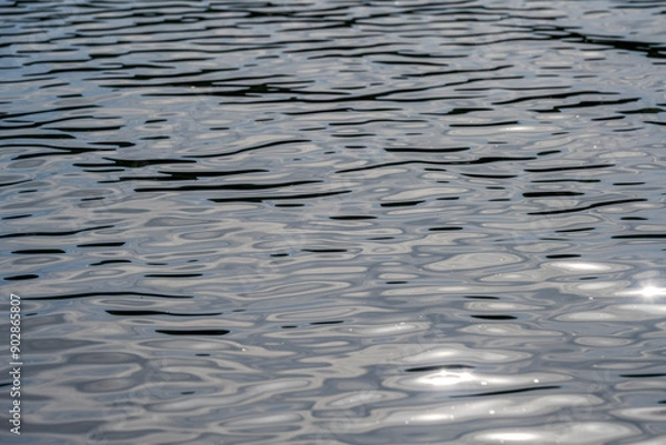 Obraz Reflection in the water at dusk. Sunset.