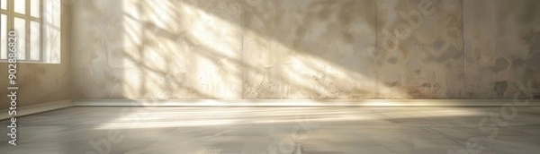 Obraz A large empty room with a window and a wall