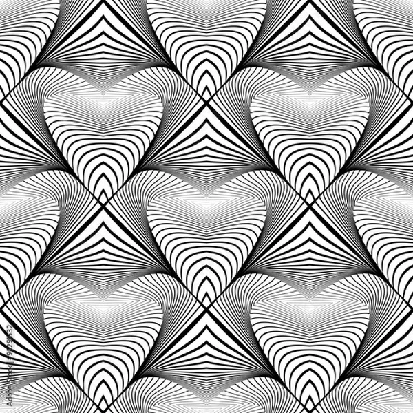 Fototapeta Design seamless monochrome striped pattern