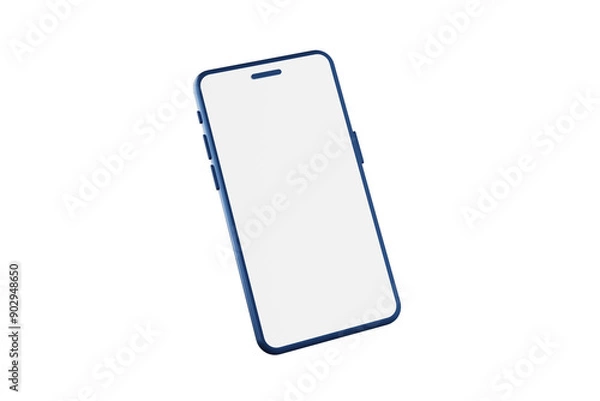 Fototapeta Realistic blank smartphone mockup model illustration with 3D rendering.