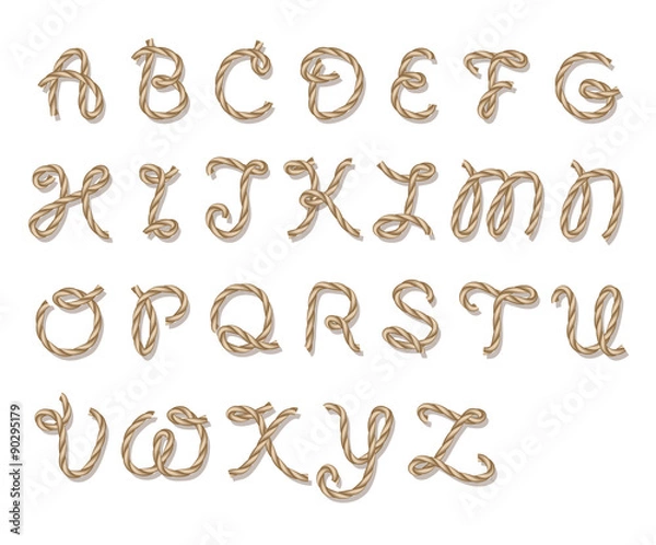 Obraz Rope alphabet