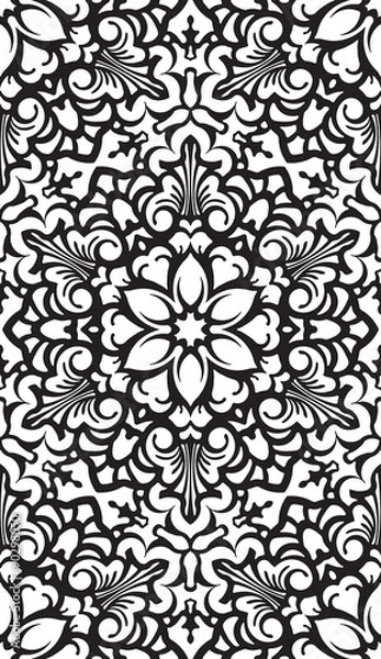 Fototapeta Seamless Abstract Tribal Pattern. Hand Drawn Ethnic Texture. Vec