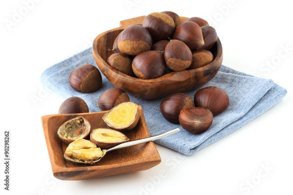 Obraz Meny chestnut on the table