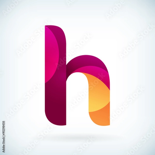 Obraz Modern twisted letter H