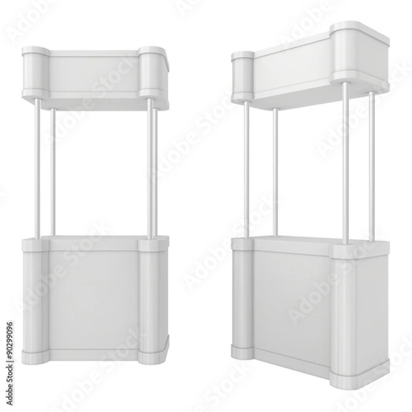 Fototapeta Trade Stand. 3d render isolated on white background