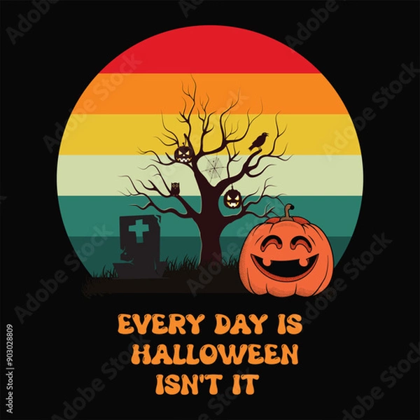 Obraz halloween t shirt design