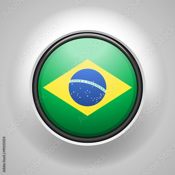 Obraz Brazil button