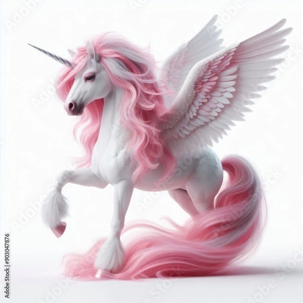 Obraz unicorn on white background