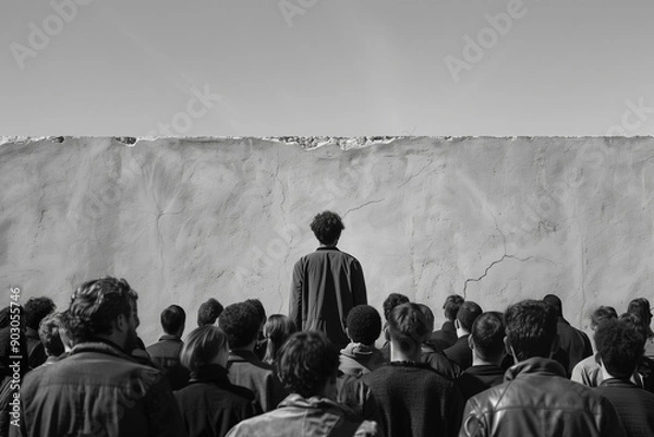 Obraz people are facing a wall