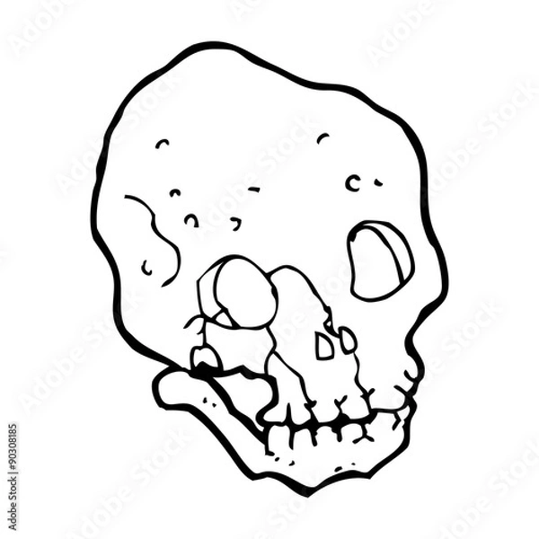 Obraz cartoon spooky skull
