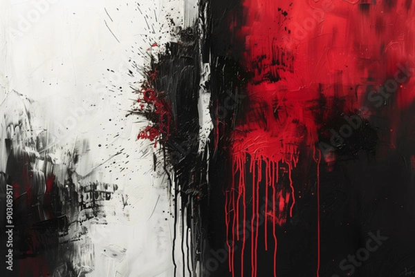 Obraz splashed colors on canvas