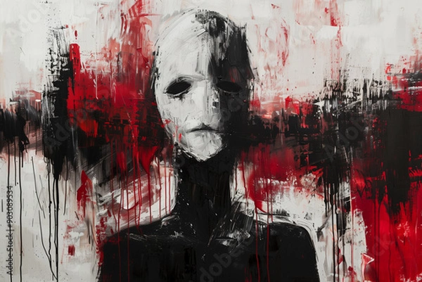 Obraz wearing a mask