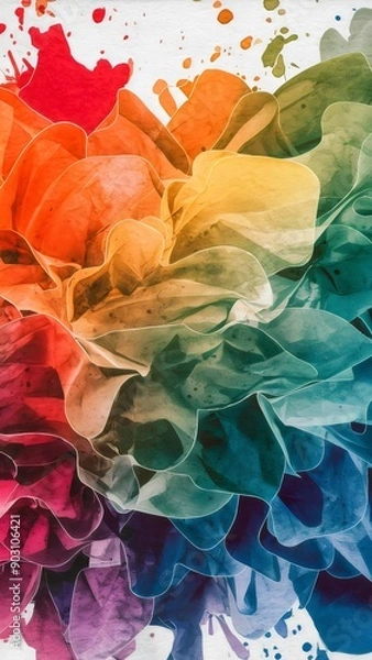 Fototapeta  Colourful splash paint background 