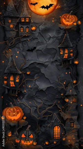 Obraz Halloween post card background frame image