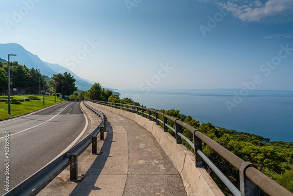 Fototapeta View of the Adriatic coast during summer
