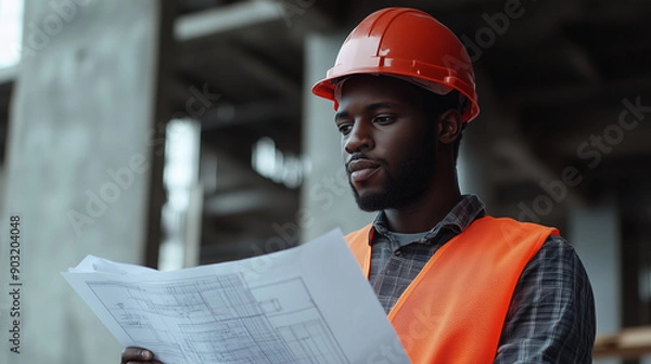 Fototapeta Construction Worker