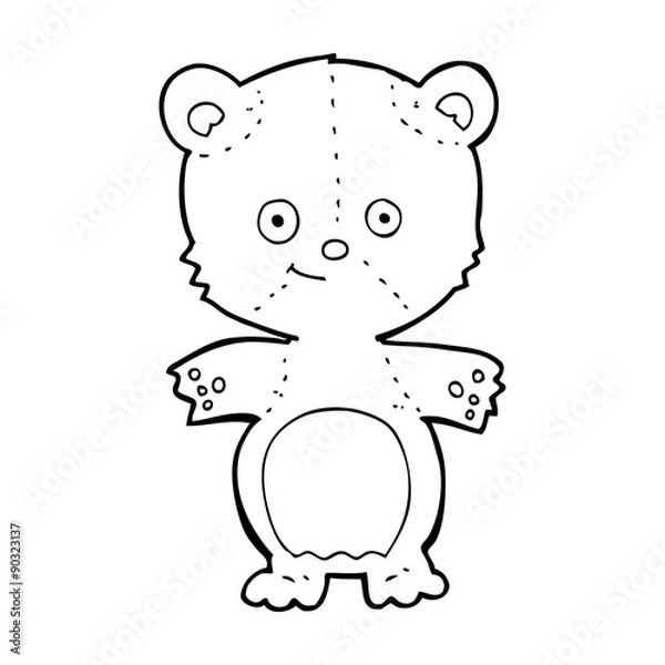 Obraz cartoon happy teddy bear