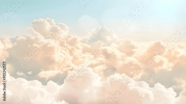 Obraz Soft warm pastel clouds background