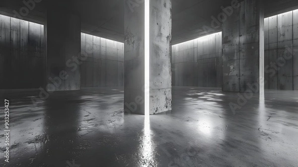 Fototapeta Abstract empty modern concrete room