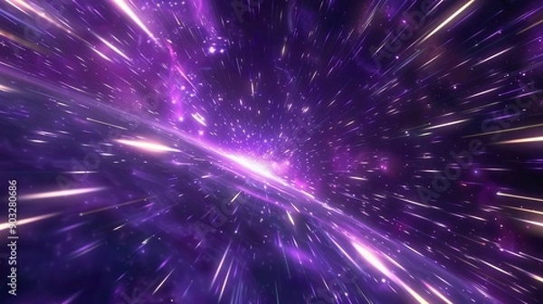 Fototapeta purple space crossing the universe
