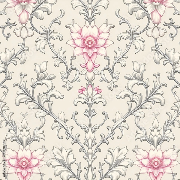 Fototapeta seamless pattern with flowers