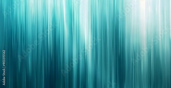 Fototapeta Abstract Teal Gradient with Blurred Stripes and Noise