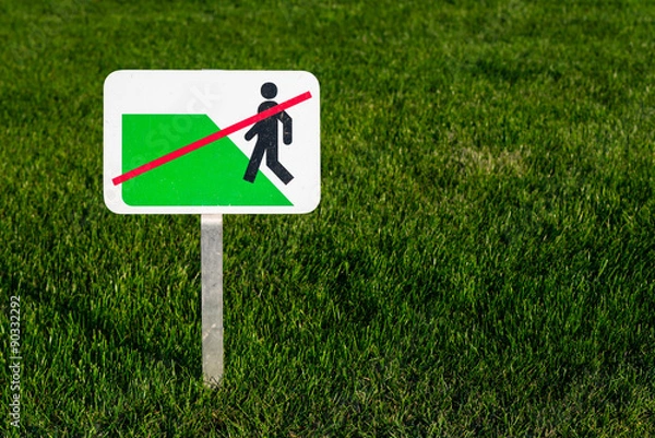 Obraz "keep off the grass" sign