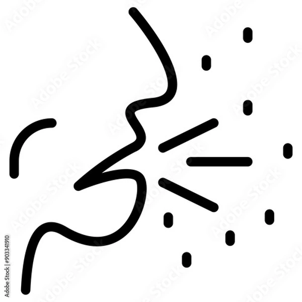 Obraz cough icon vector