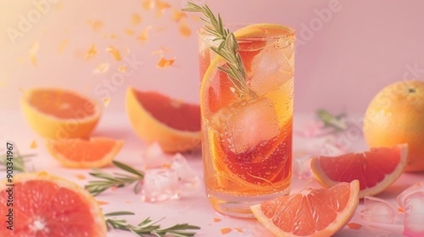 Fototapeta Refreshing Citrus Drink