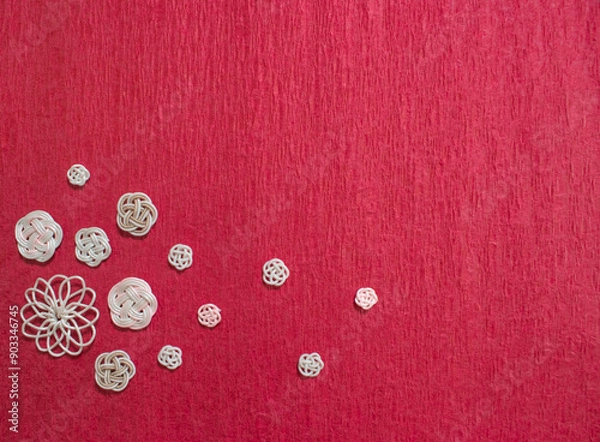 Fototapeta 水引細工を用いた和風背景