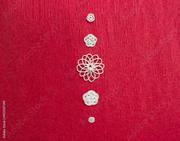 Obraz 水引細工を用いた和風背景