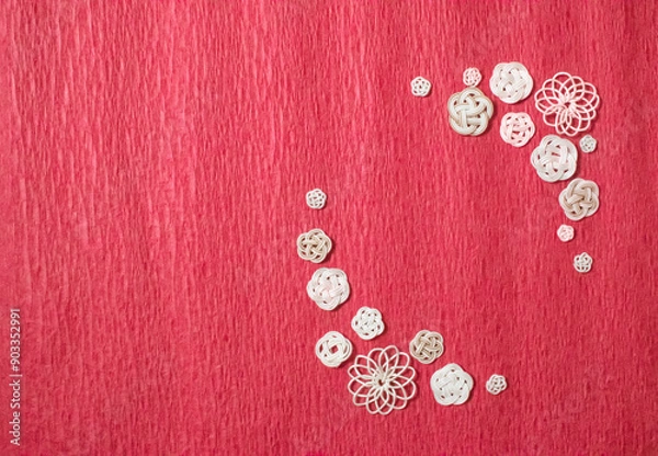 Obraz 水引細工を用いた和風背景